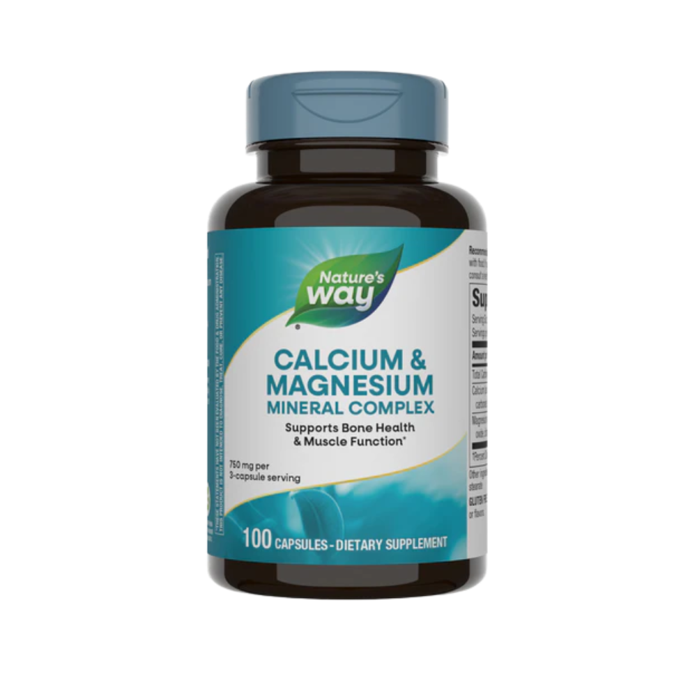 Nature's Way, Calcium & Magnesium (500mg calcium and 250mg magnesium), 100 capsules