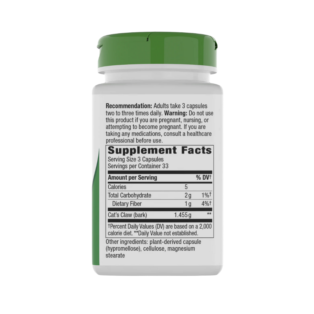Nature’s Way, Cat’s Claw Bark, 100 vegetarian capsules