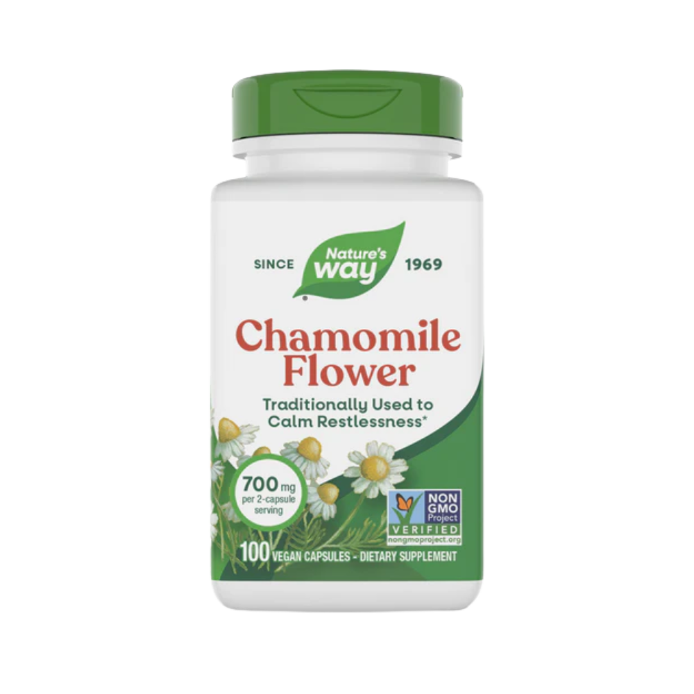 Nature's Way, Chamomile flower (700mg per Serving), 100 Vegetarian Capsules