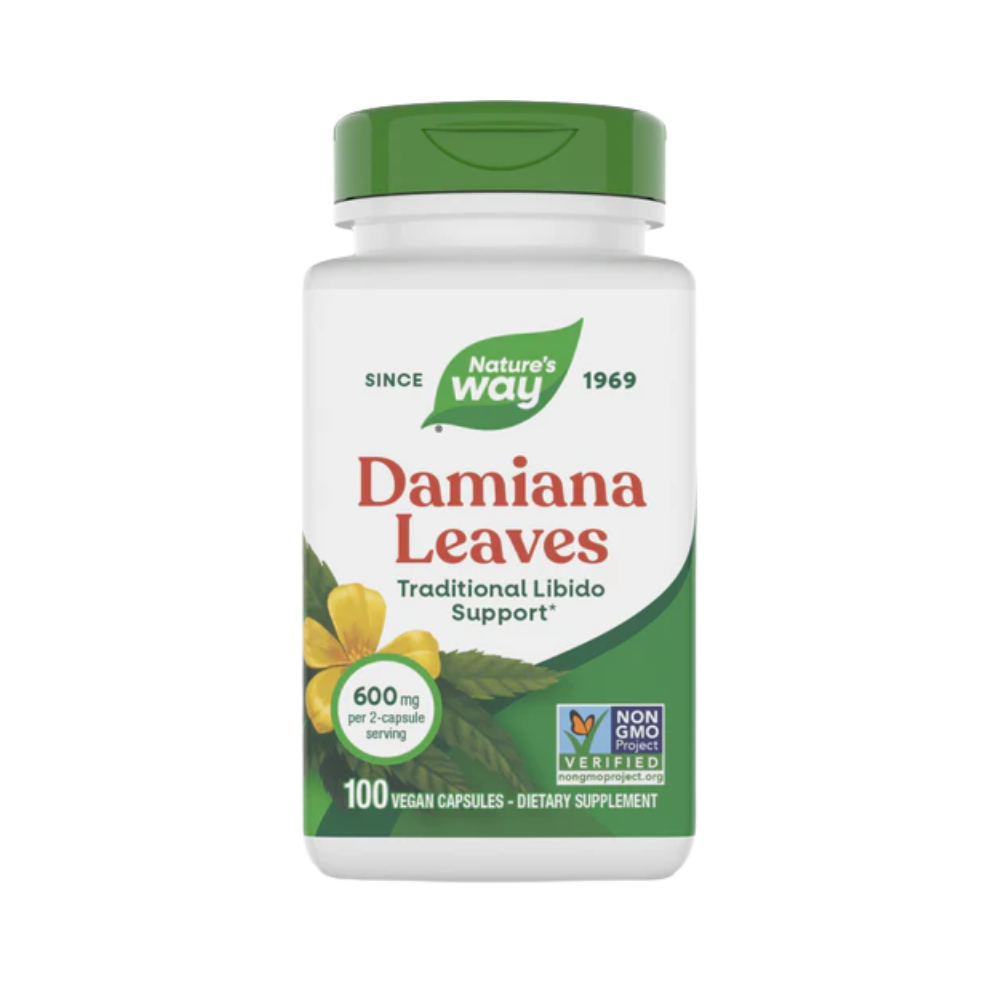 Nature's Way, Damiana Leaves (600 per serving), 100 vegan capsules