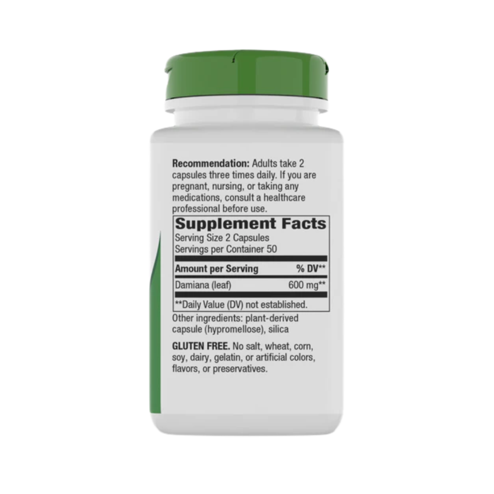 Nature's Way, Damiana Leaves (600 per serving), 100 vegan capsules