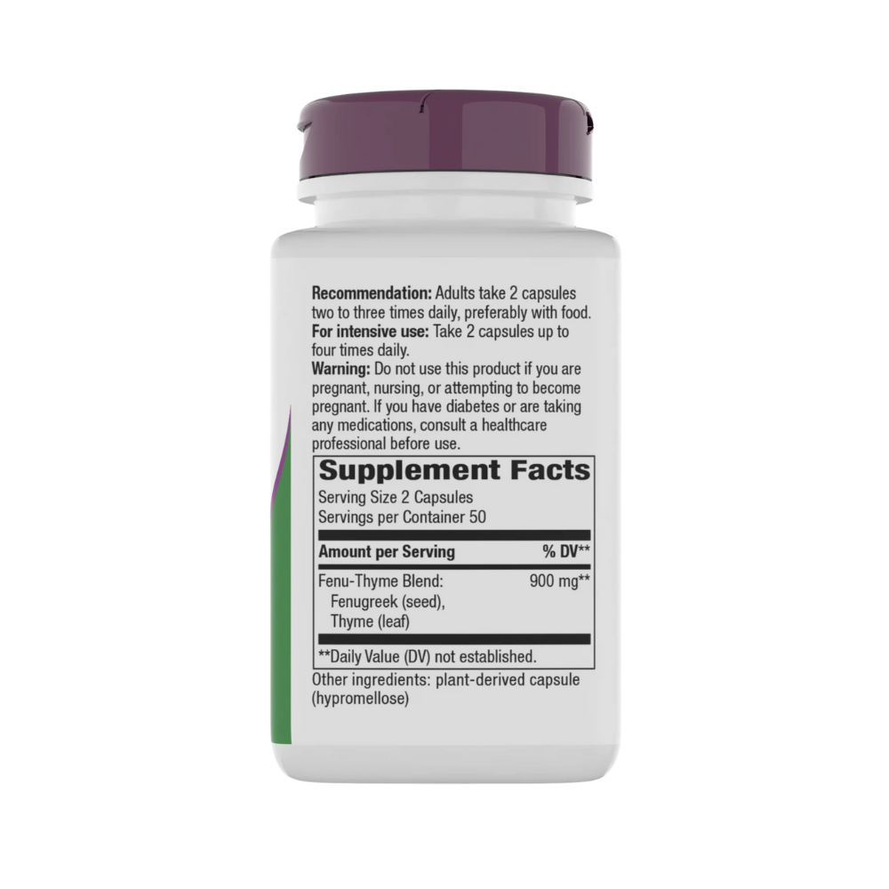 Nature's Way, Fenu-Thyme Premium Blend, 100 vegan capsules