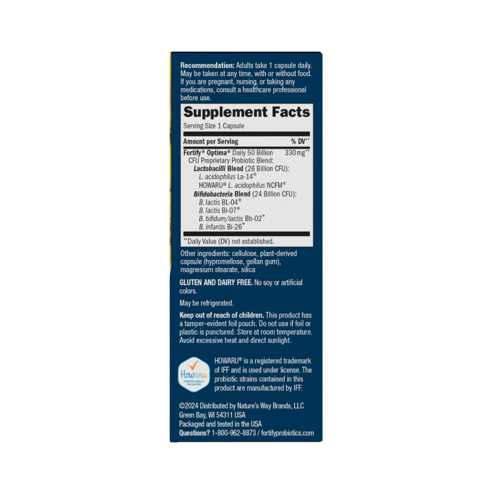 Nature's Way, Optima Probiotic 50 Billion Live Cultures, 30 Capsules