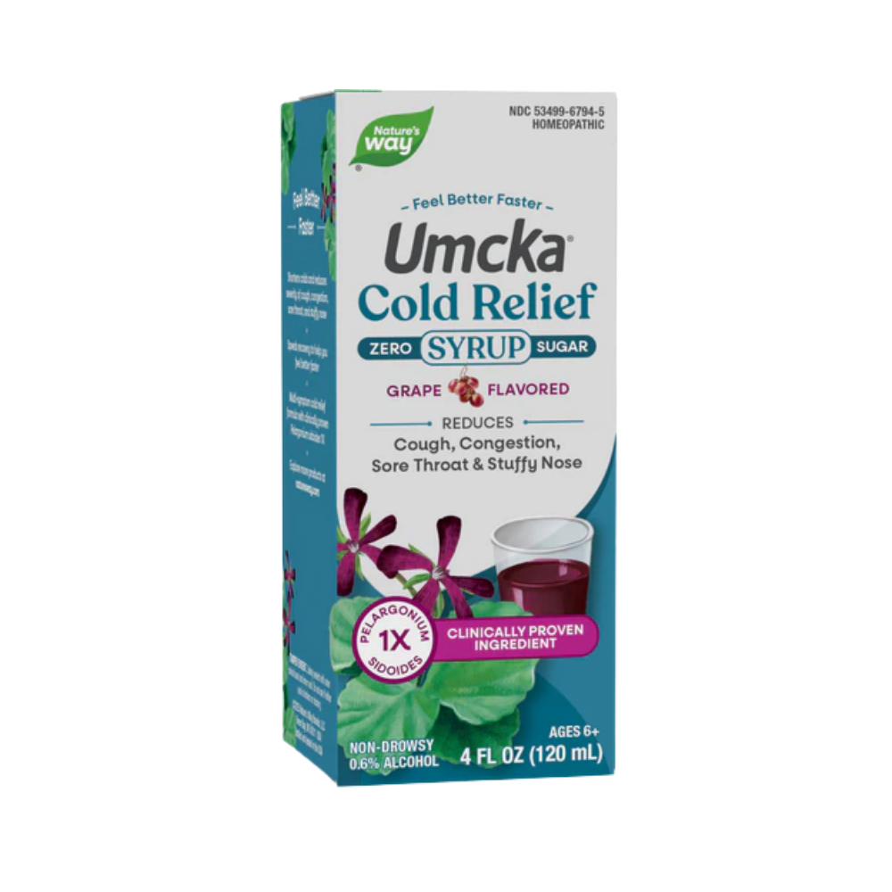 Nature's Way, Umcka Cold Relief Syrup, Zero Sugar, 4oz (120ml)