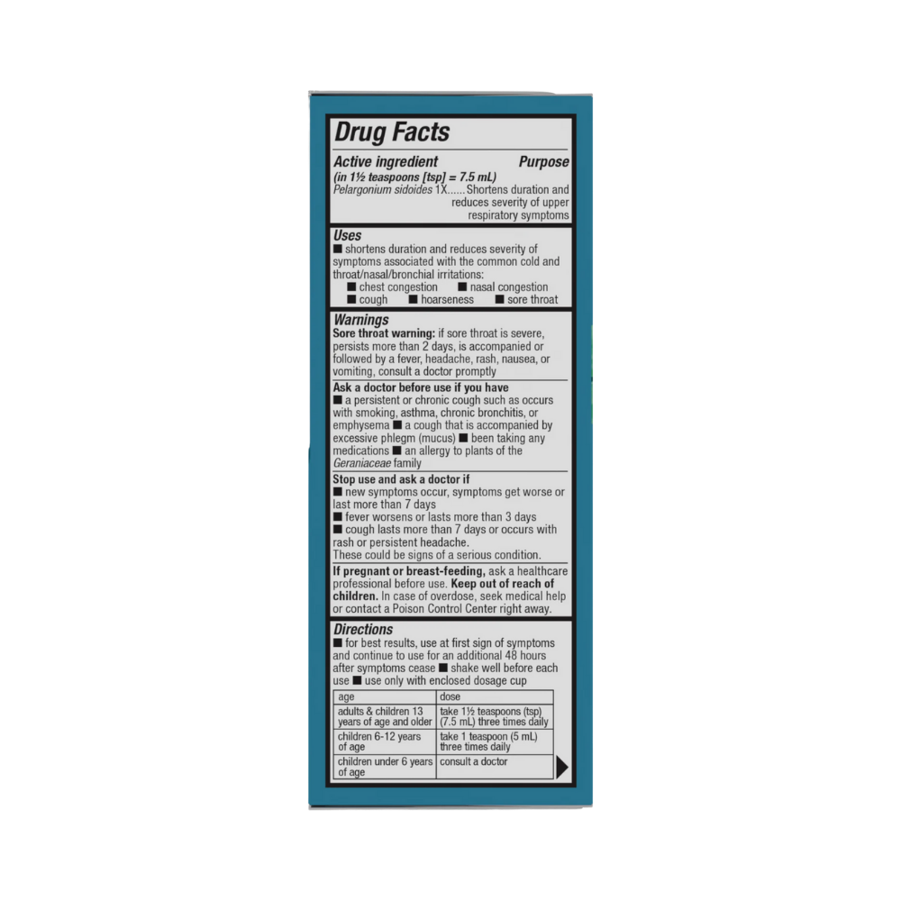 Nature's Way, Umcka Cold Relief Syrup, Zero Sugar, 4oz (120ml)