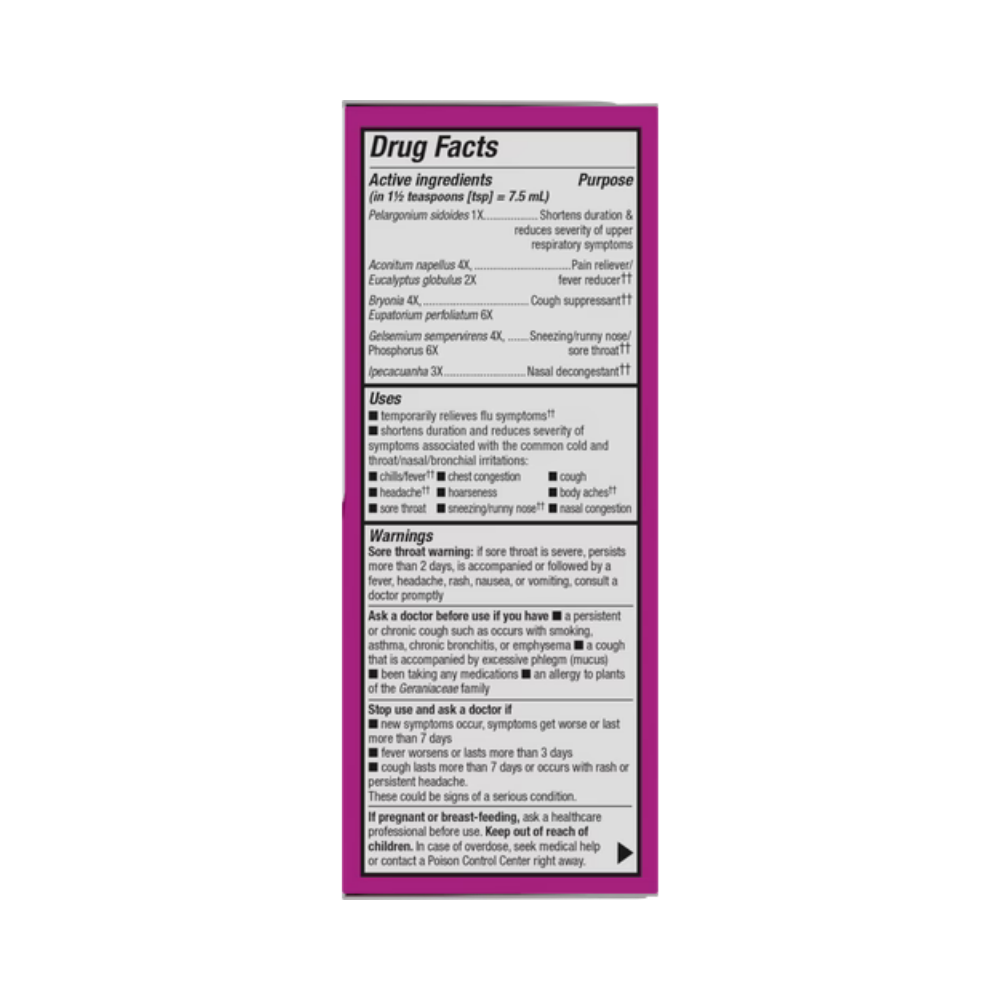 Nature's Way, Umcka Cold & Flu Relief Syrup, Berry Flavored, 4oz (120ml)