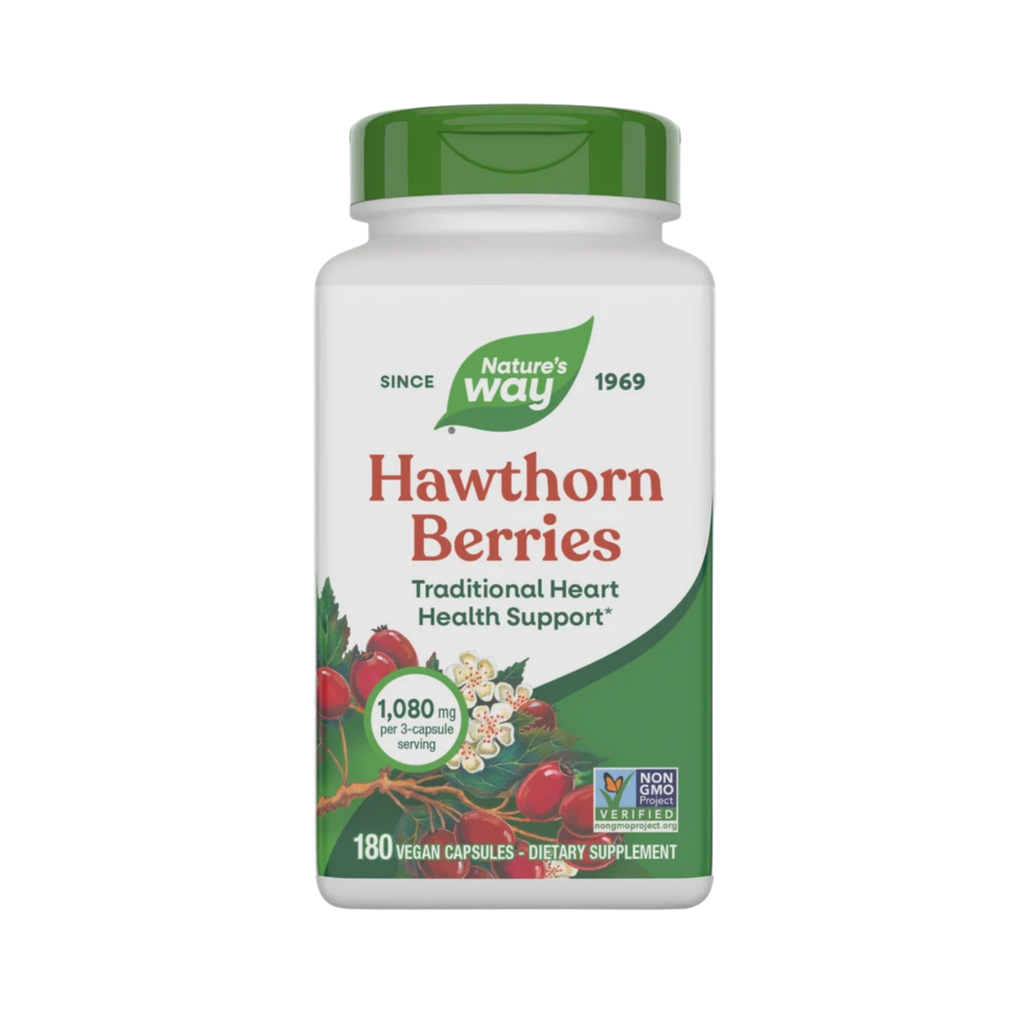 Nature’s way, Hawthorn Berries, 180 vegetarian capsules