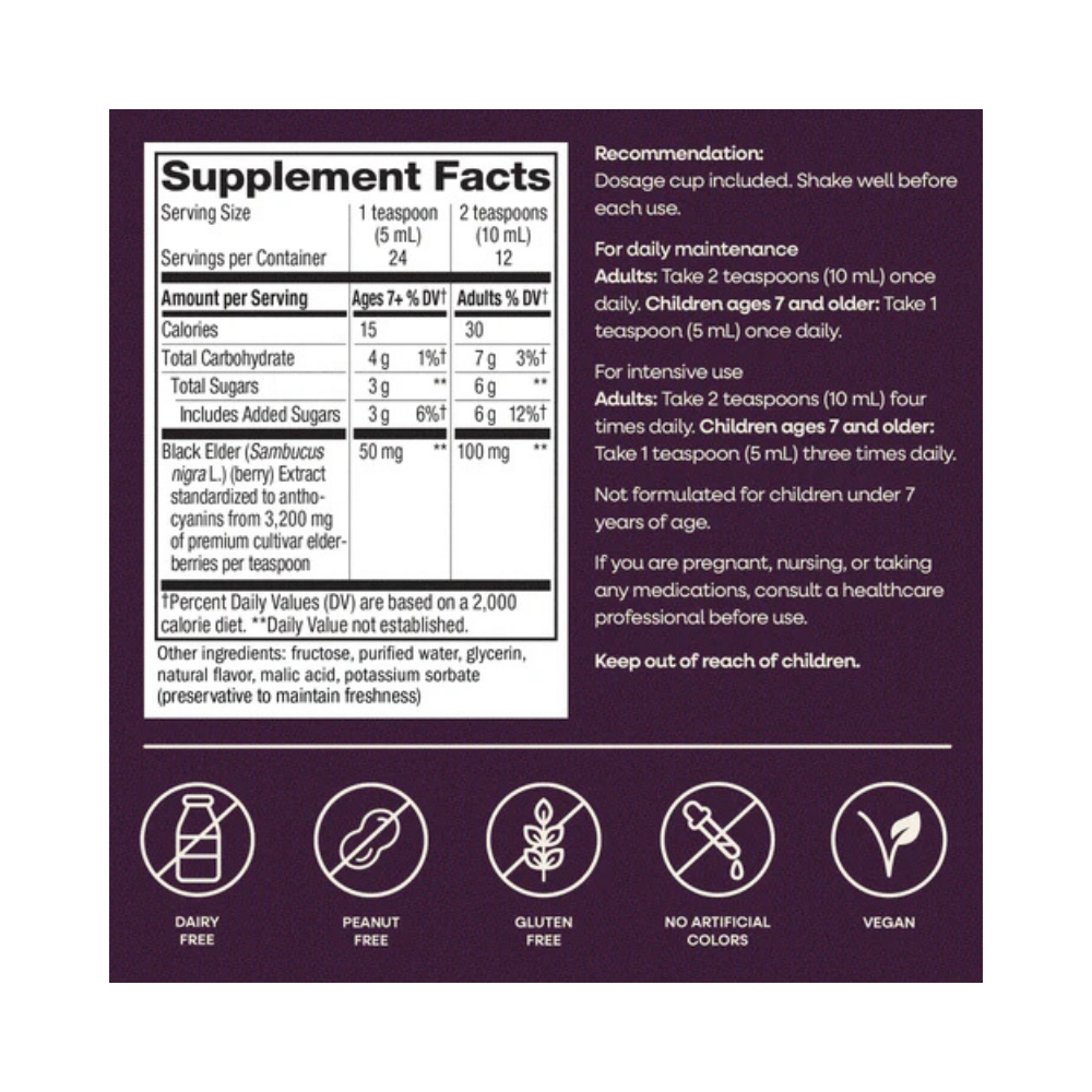 Nature's Way, Tradicional Immune Syrup, Elderberry, 4oz (120ml)