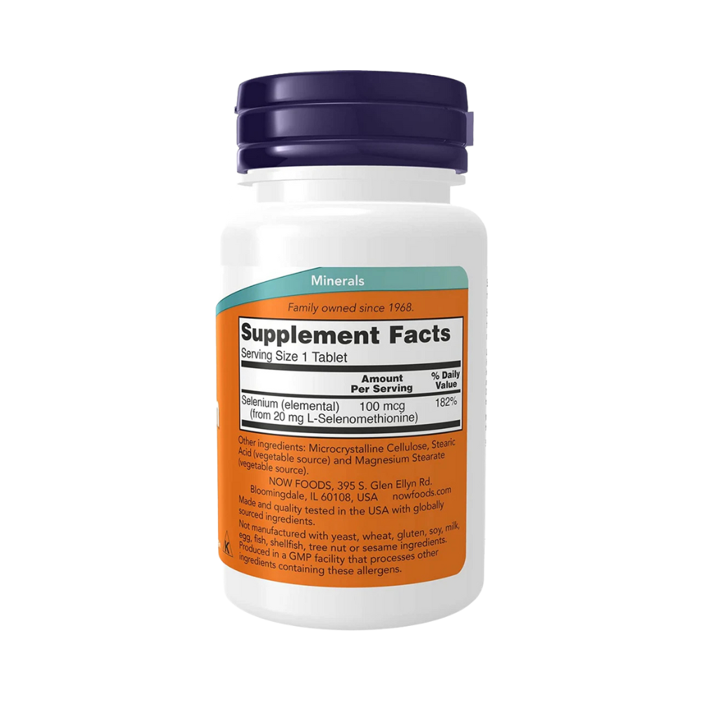 Now Foods, Selenium 100mcg - 100 tablets