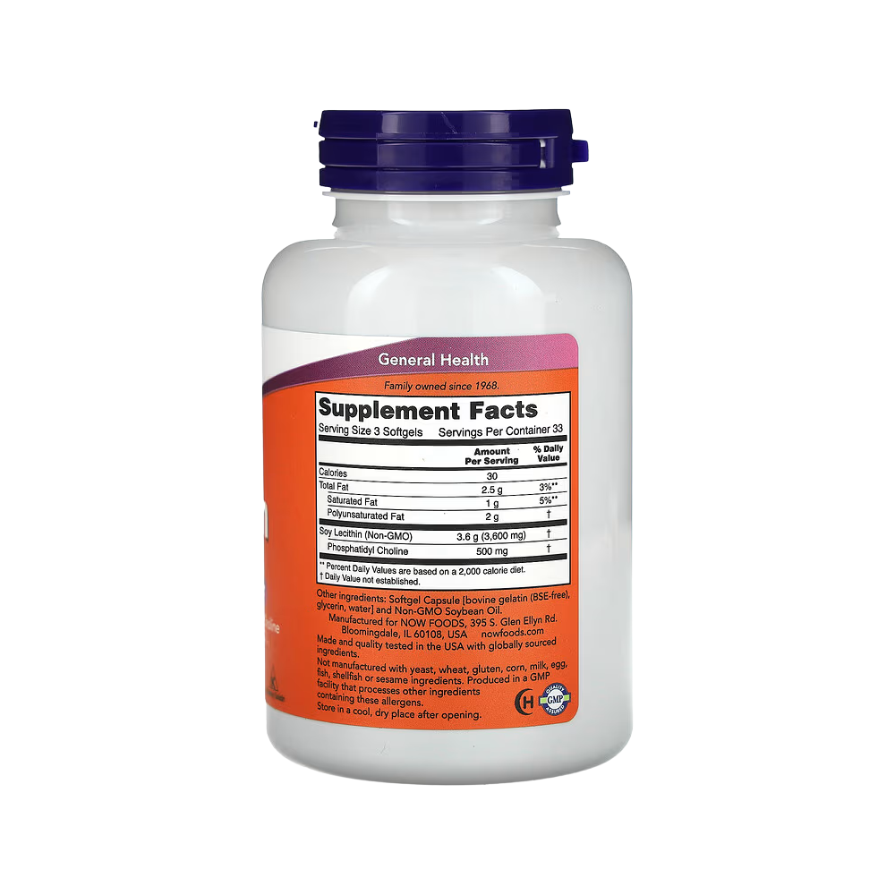 Now foods, Non-GMO Lecithin, 1200mg, 100 softgels