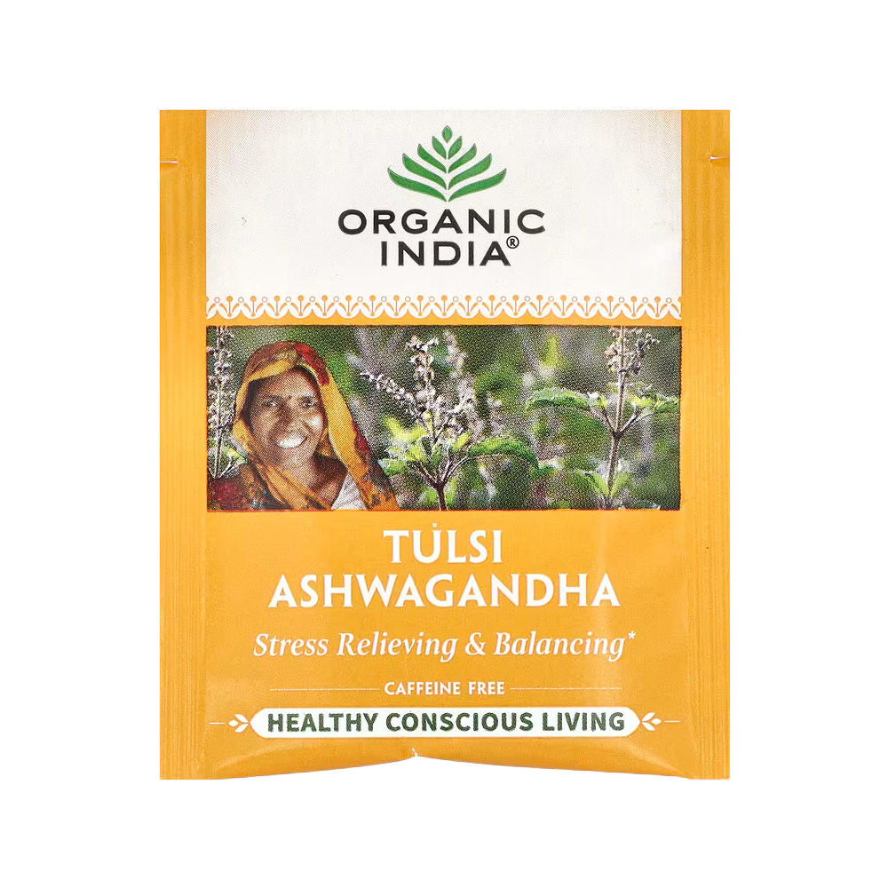 Organic India, Tulsi Ashwagandha Tea, Caffeine Free, 18 Infusion Bags, 1.27 oz (36 g)
