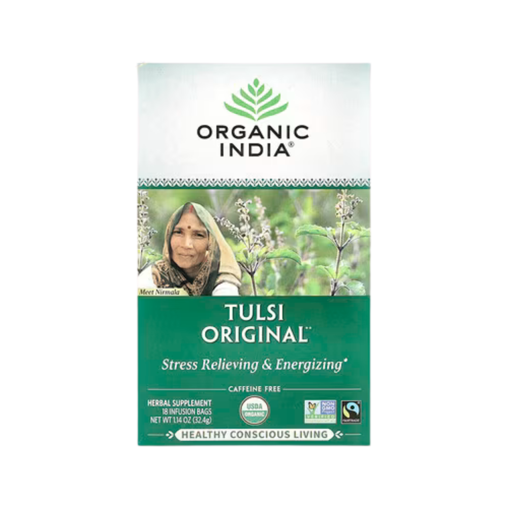 Organic India, Tulsi Original Tea, Caffeine-Free, 18 Infusion Bags, 1.14 oz (32.4 g)