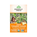 Organic India, Tulsi Turmeric Ginger Tea, Caffeine-Free, 18 Infusion Bags, 1.2 oz (34.2 g)