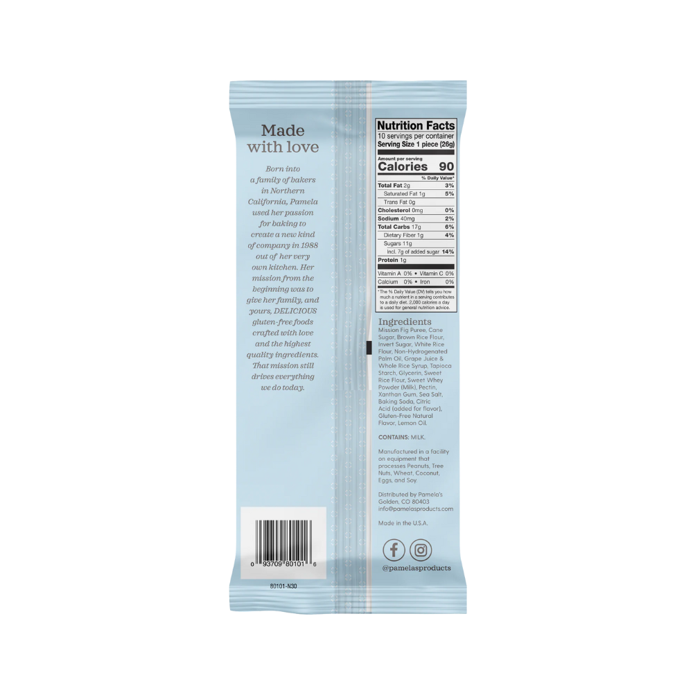 Pamela's Products, Gluten-Free Figgies & Jammies, Mission Fig, 9oz (255g)