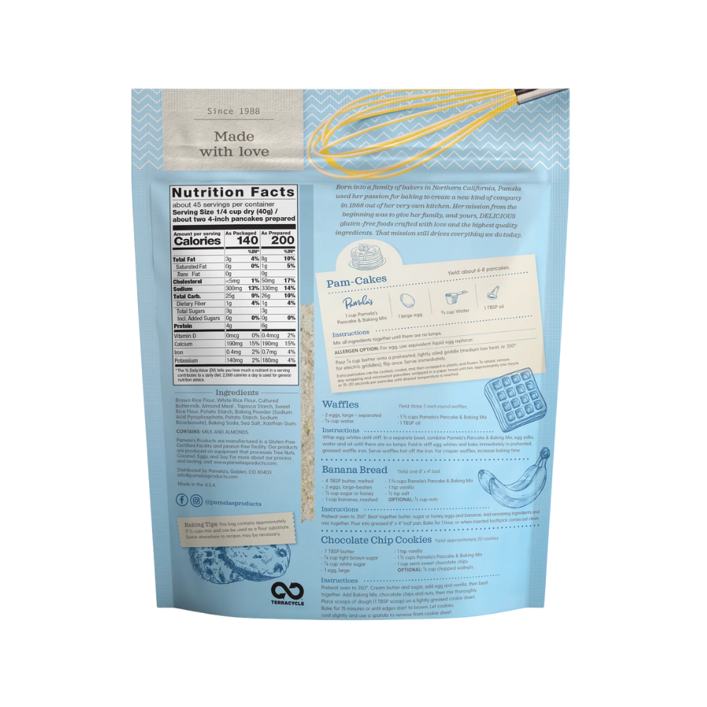 Pamela's Products, Gluten-Free Pancake & Baking Mix, 4 lb.