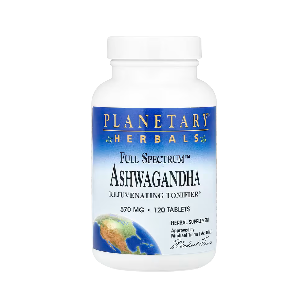Planetary Herbals, Full Spectrum Ashwagandha 570mg, 120 Tablets