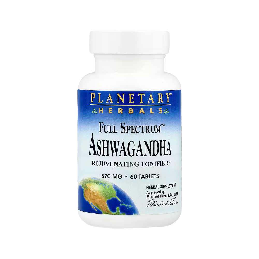 Planetary Herbals, Full Spectrum Ashwagandha 570mg, 60 Tablets
