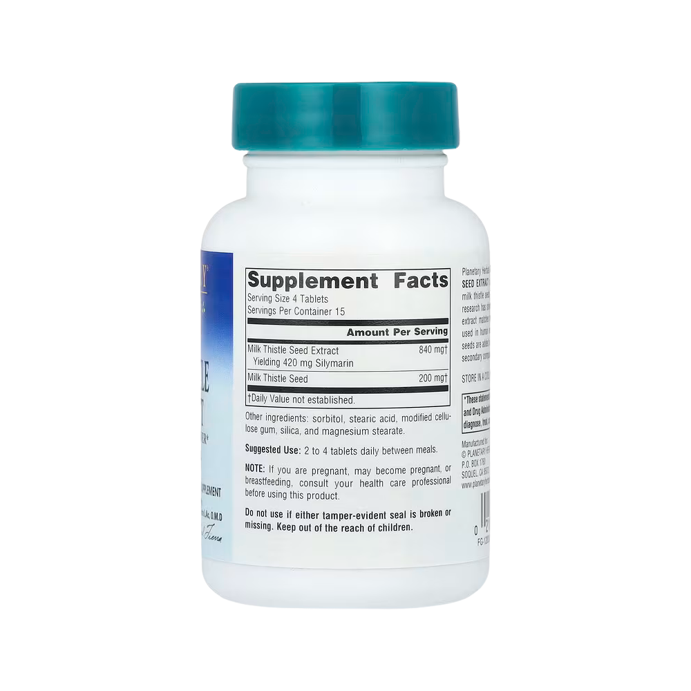 Planetary Herbals, Full Spectrum Milk Thistle Seed Extract, 60 Tablets