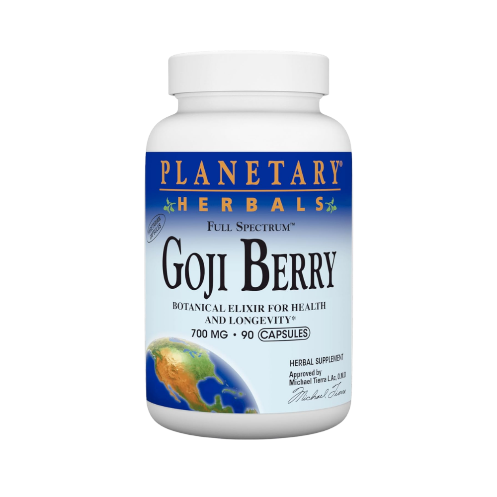 Planetary Herbals, Goji Berry Full Spectrum (700mg per Serving), 45 Vegetarian Capsules