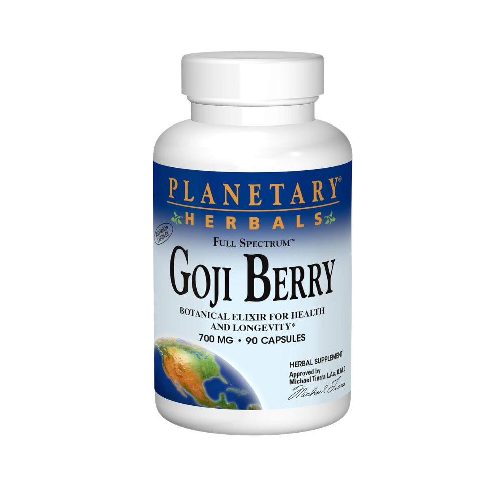 Planetary Herbals, Goji Berry Full Spectrum (700mg per Serving), 90 Vegetarian Capsules