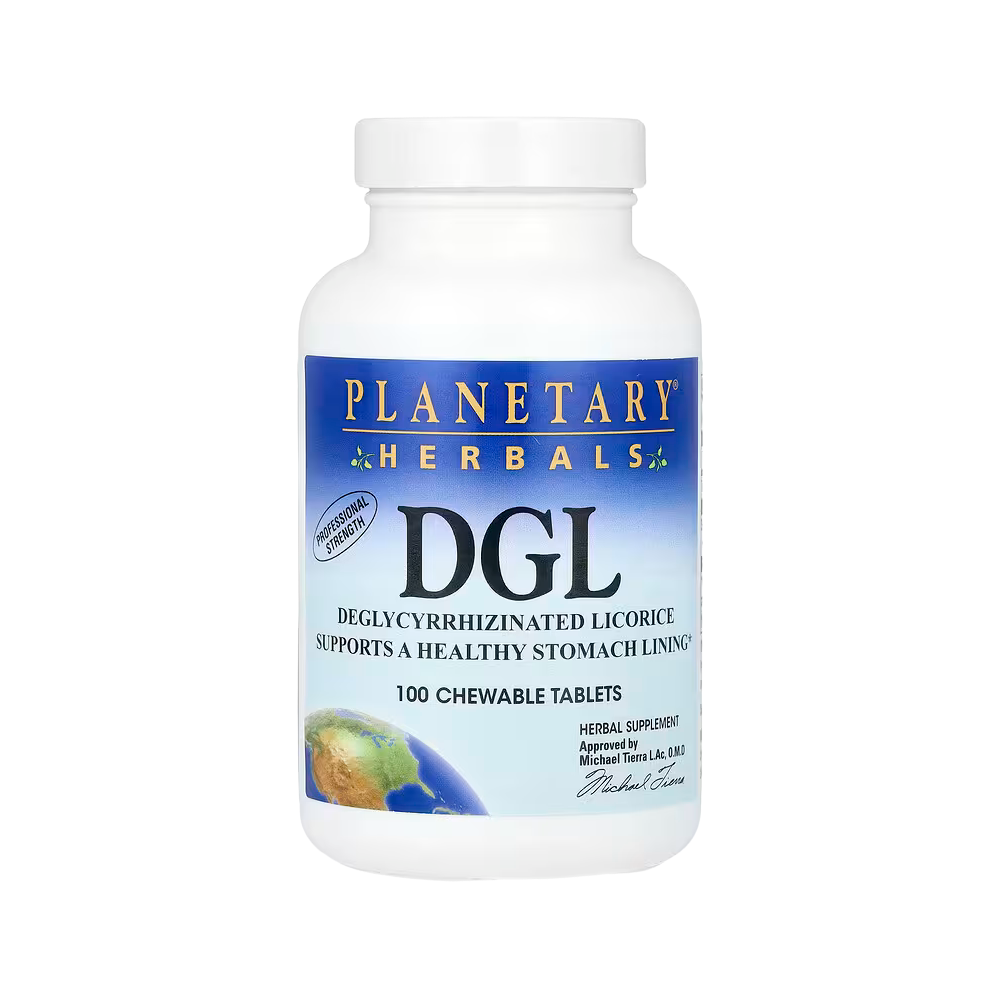 Planetary Herbals, Licorice DGL Chewable (Deglycyrrhizinated), 100 Chewables Tablets