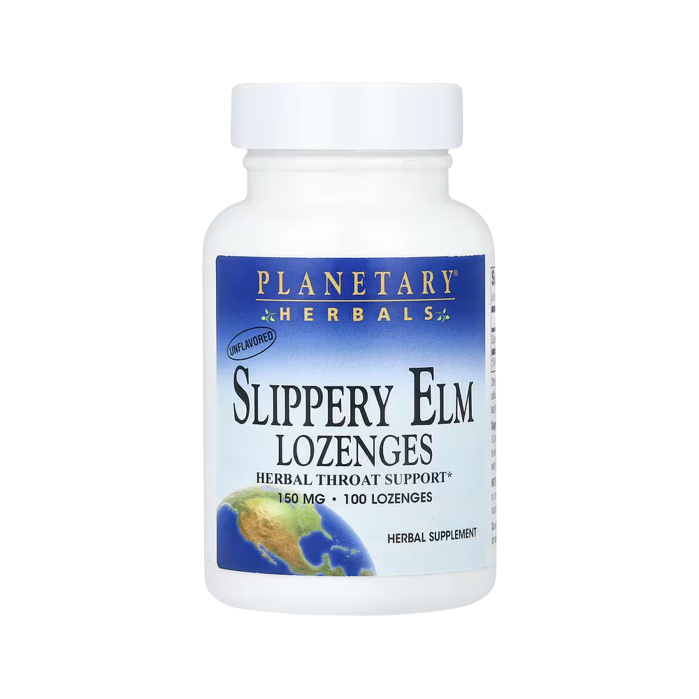 Planetary Herbals, Slippery Elm Lozenges, Unflavored, 150 mg, 100 Lozenges