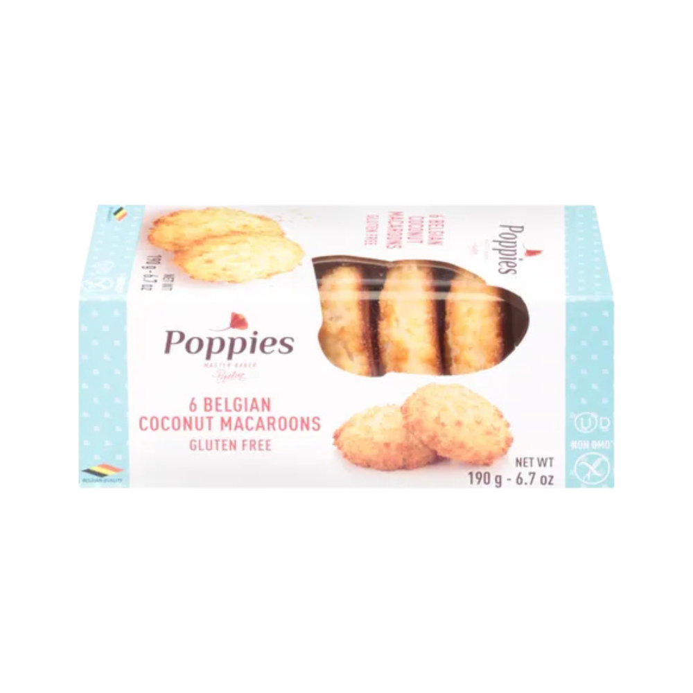 Poppies Master Baker, 6 Belgian Coconut Macaroons Gluten Free, 6.7 oz (190 g)