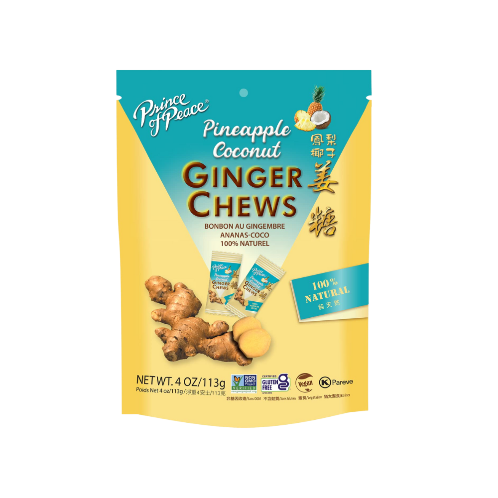 Prince Of Peace, Pineapple coconut, ginger chews, 4oz (113 g)