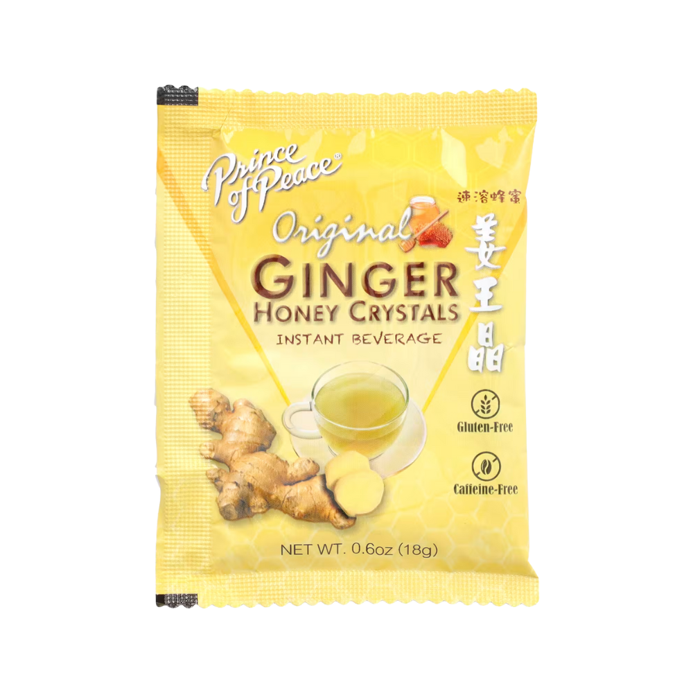 Prince of Peace, Ginger Honey Crystals, Original, Caffeine Free, 10 Sachets, 18 g Each
