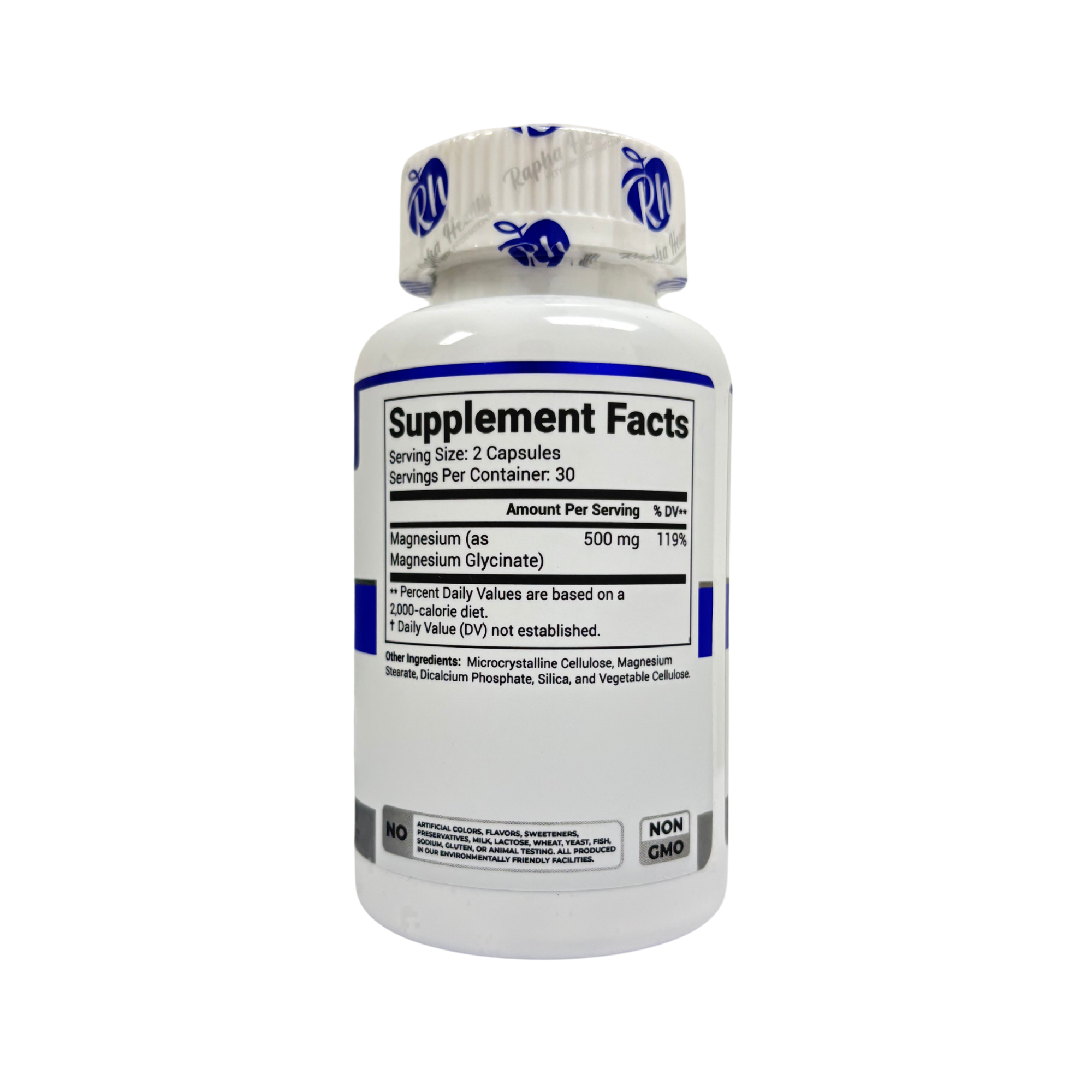 Rapha Health, Magnesium Glycinate 500mg (per serving), 60 vegetarian capsules