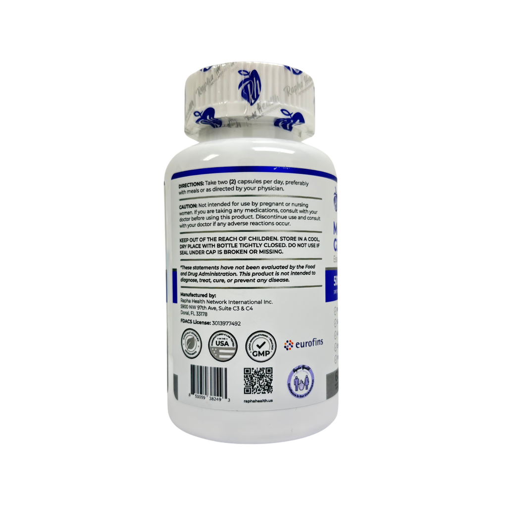Rapha Health, Magnesium Glycinate 500mg (per serving), 60 vegetarian capsules