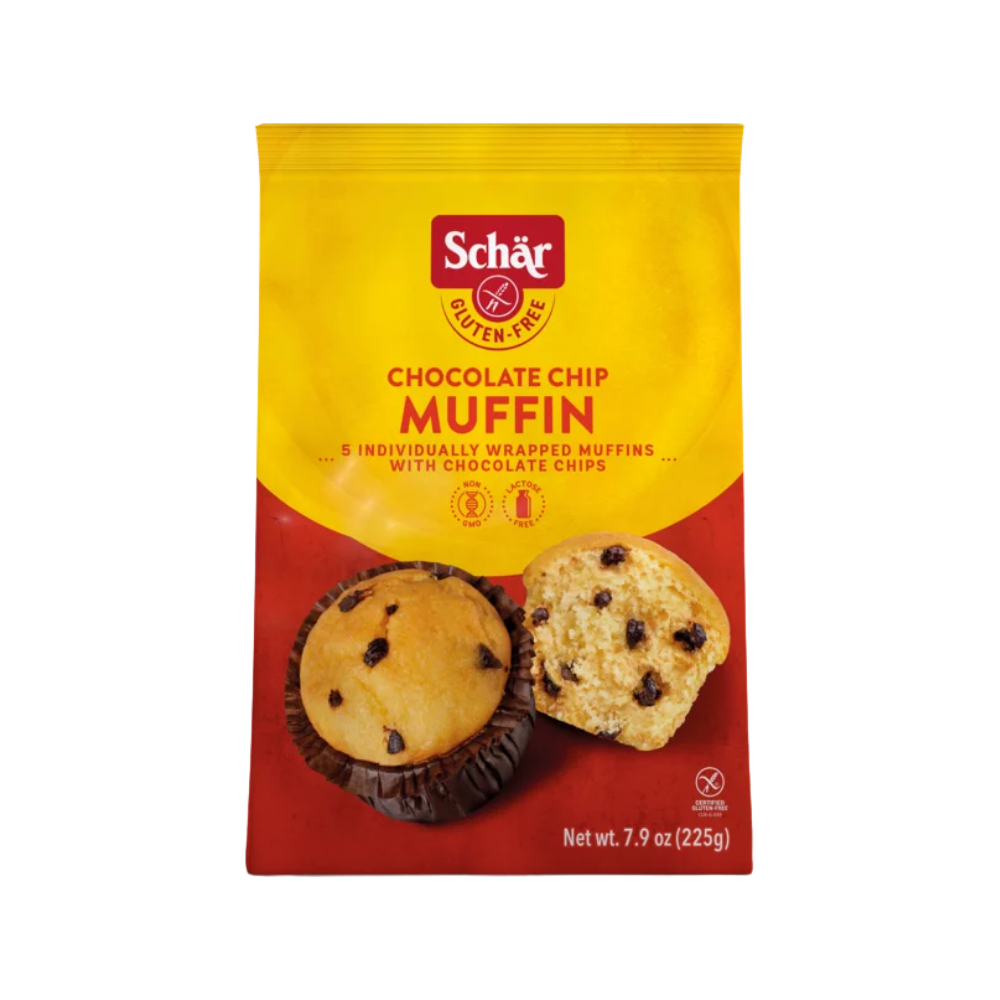 Schär Gluten free, Chocolate Chip Muffin, 5 Individually Wrapped Muffins, 7.9oz