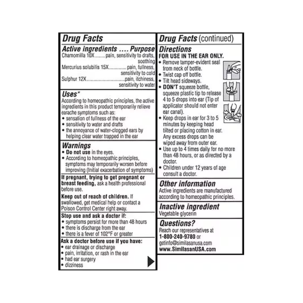 Similasan, Earache Relief, 0.33 oz (10 ml)