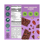 Simply Protein - Dark Chocolate Almond Crispy Bar - Plant Based Protein Bars, 13g Protein, 2g Sugar, 7g Fiber