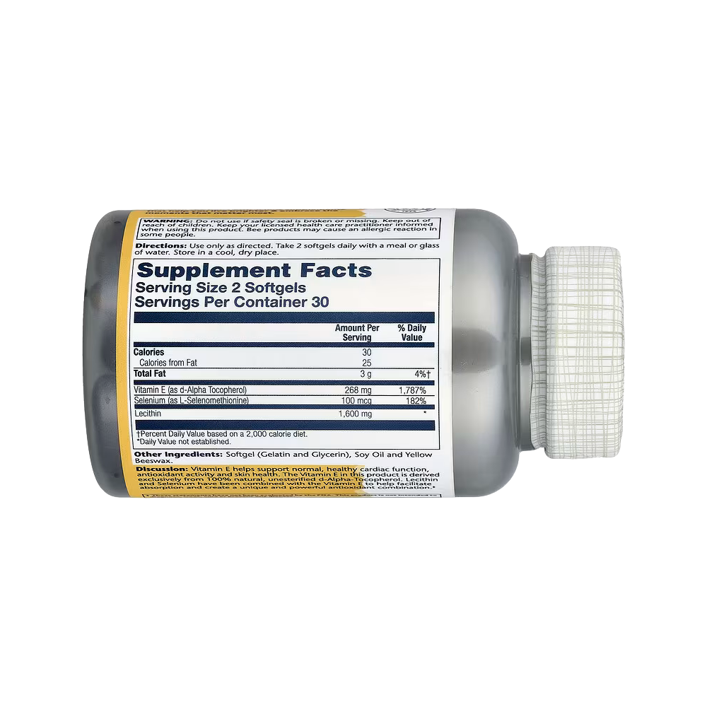 Solaray, Bio E + Selenium with Lecithin, 60 Softgels