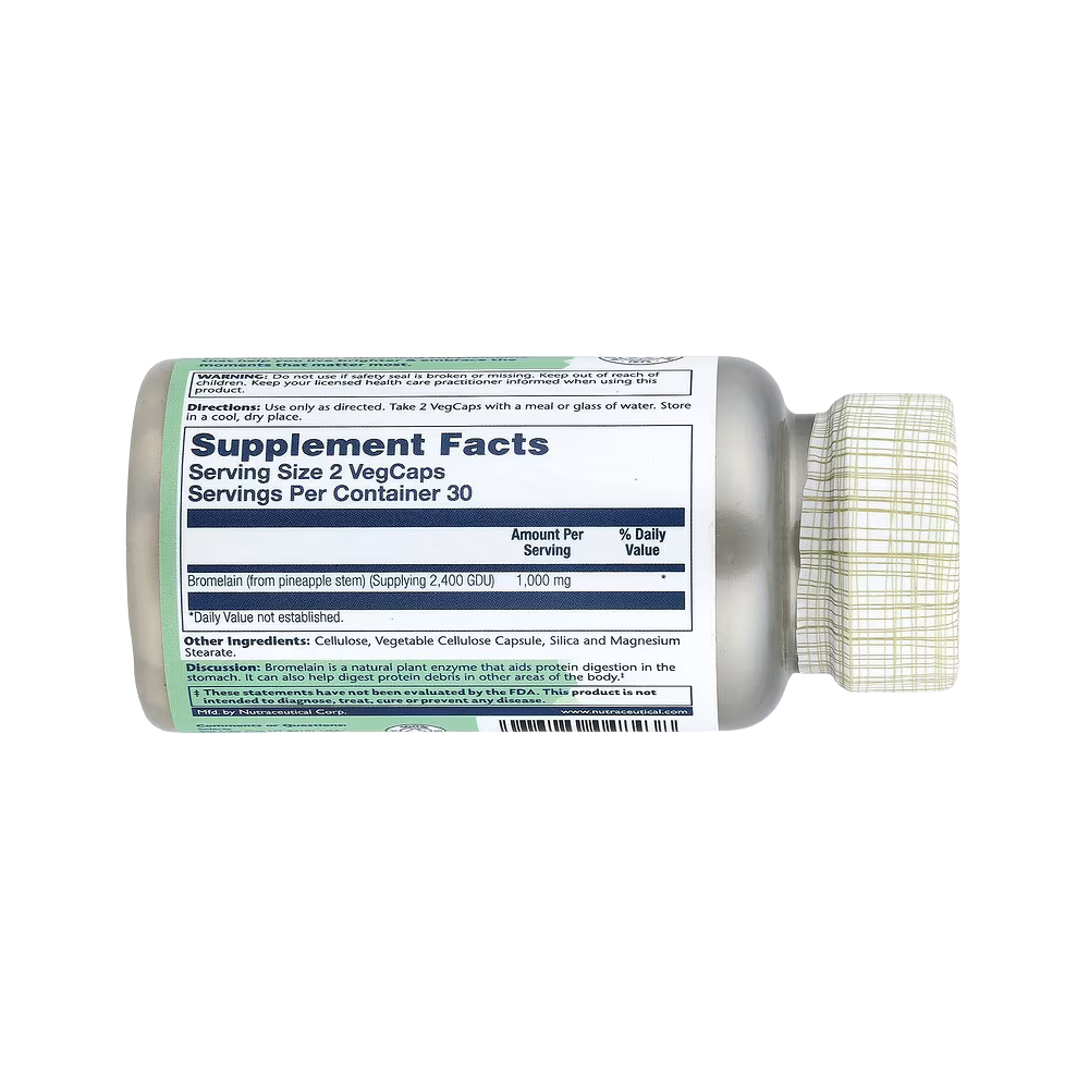 Solaray, Bromelain, 60 VegCaps (500 mg, 1,200 GDU per Capsule)