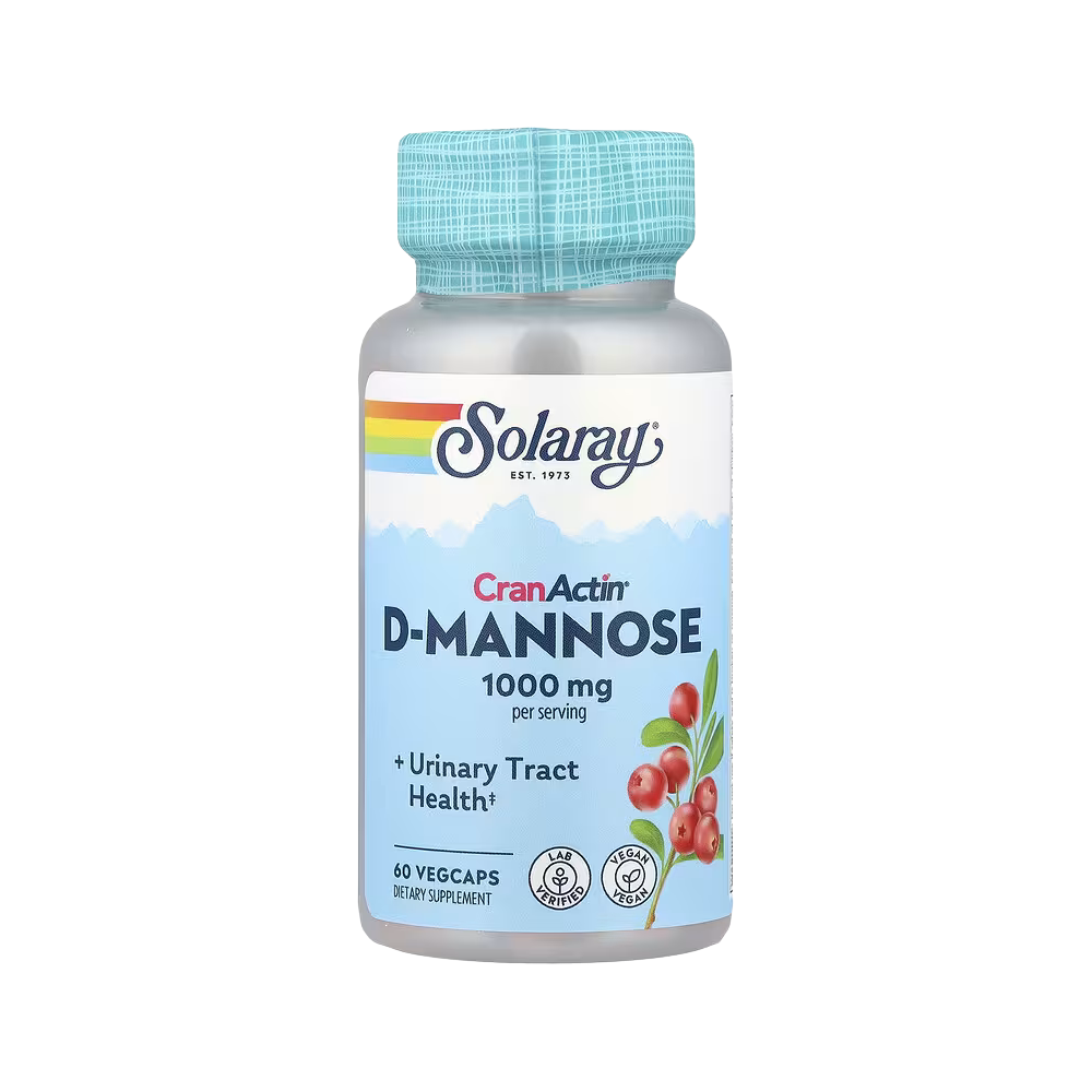 Solaray, CranActin, D-Mannose 1,000mg per serving, 60 vegetarian capsules