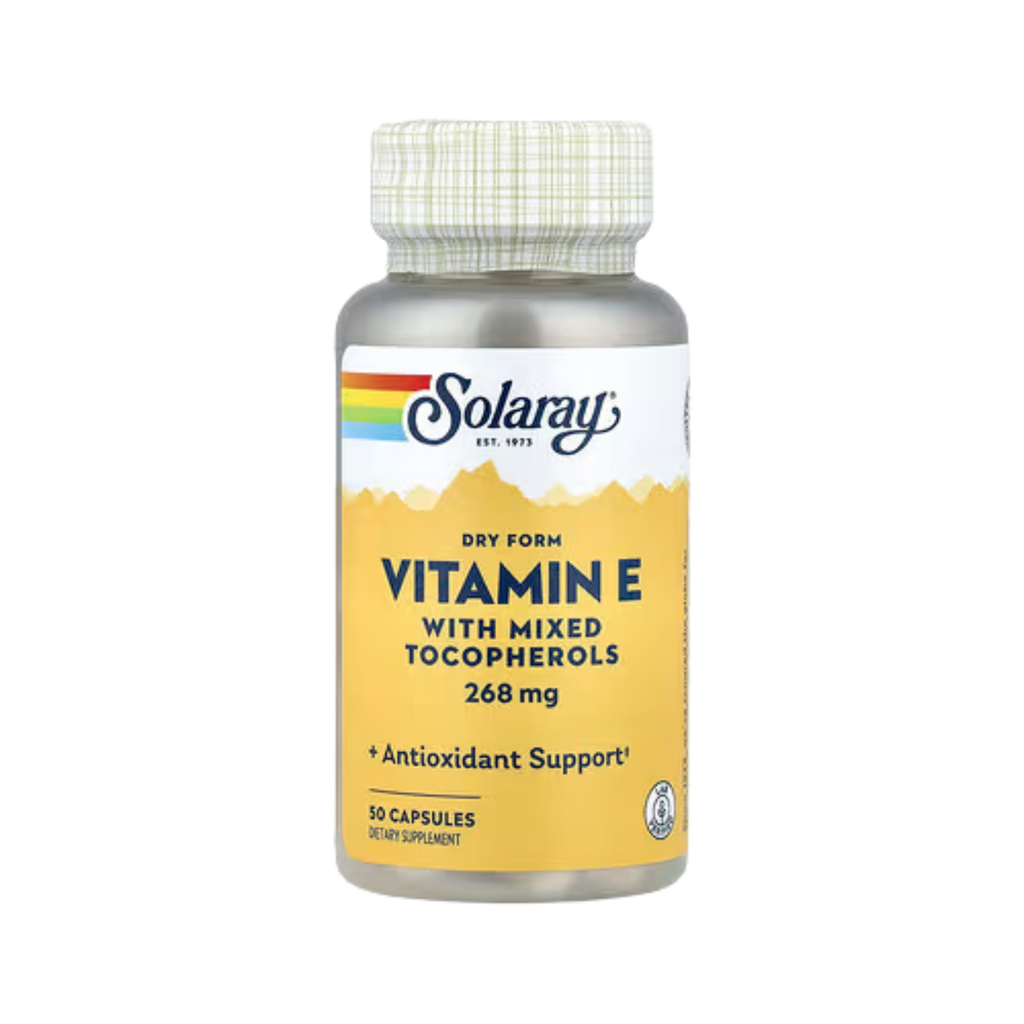 Solaray, Dry Form Vitamin E with Tocopherols 268mg, 50 capsule