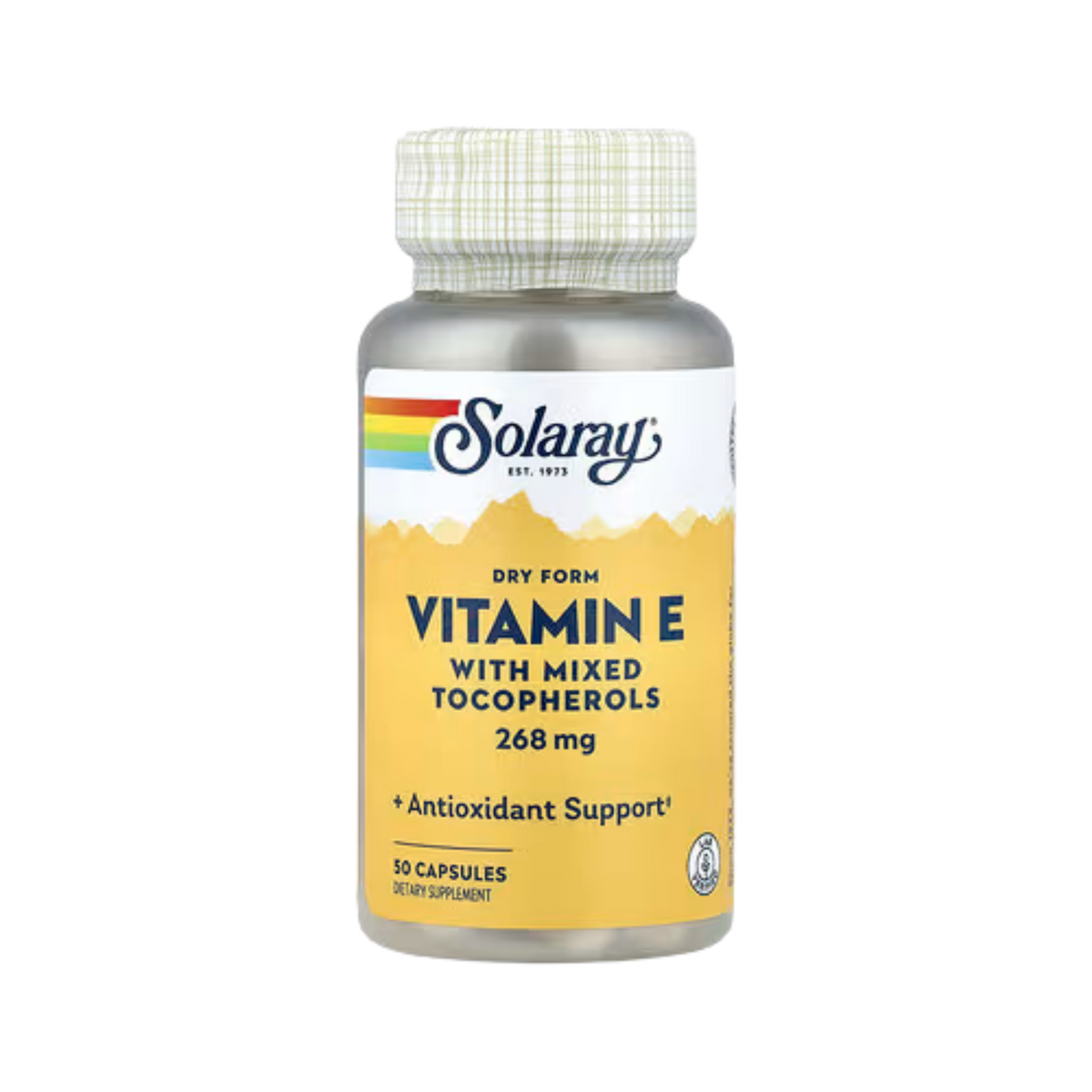 Solaray, Dry Form Vitamin E with Tocopherols 268mg, 50 capsule