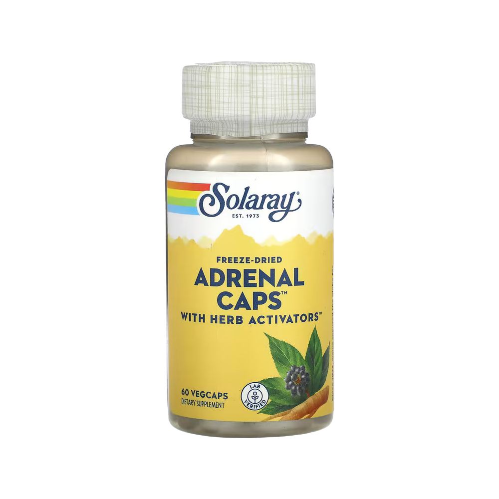Solaray, Freeze-Dried Adrenal Caps with Herb Activators, 60 VegCaps