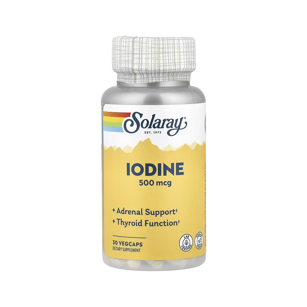 Solaray, Iodine, 500 mcg, 30 VegCaps