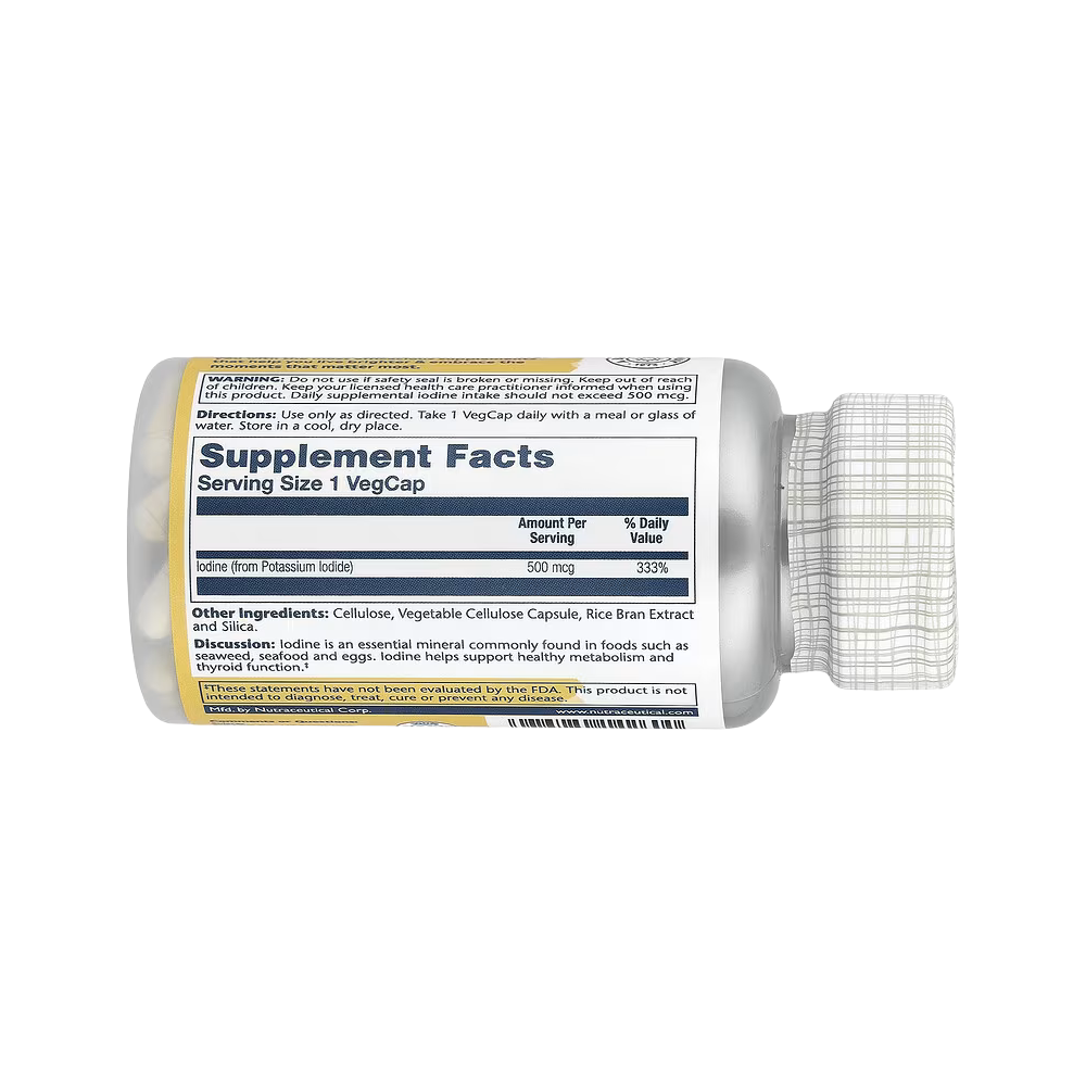 Solaray, Iodine, 500 mcg, 30 VegCaps