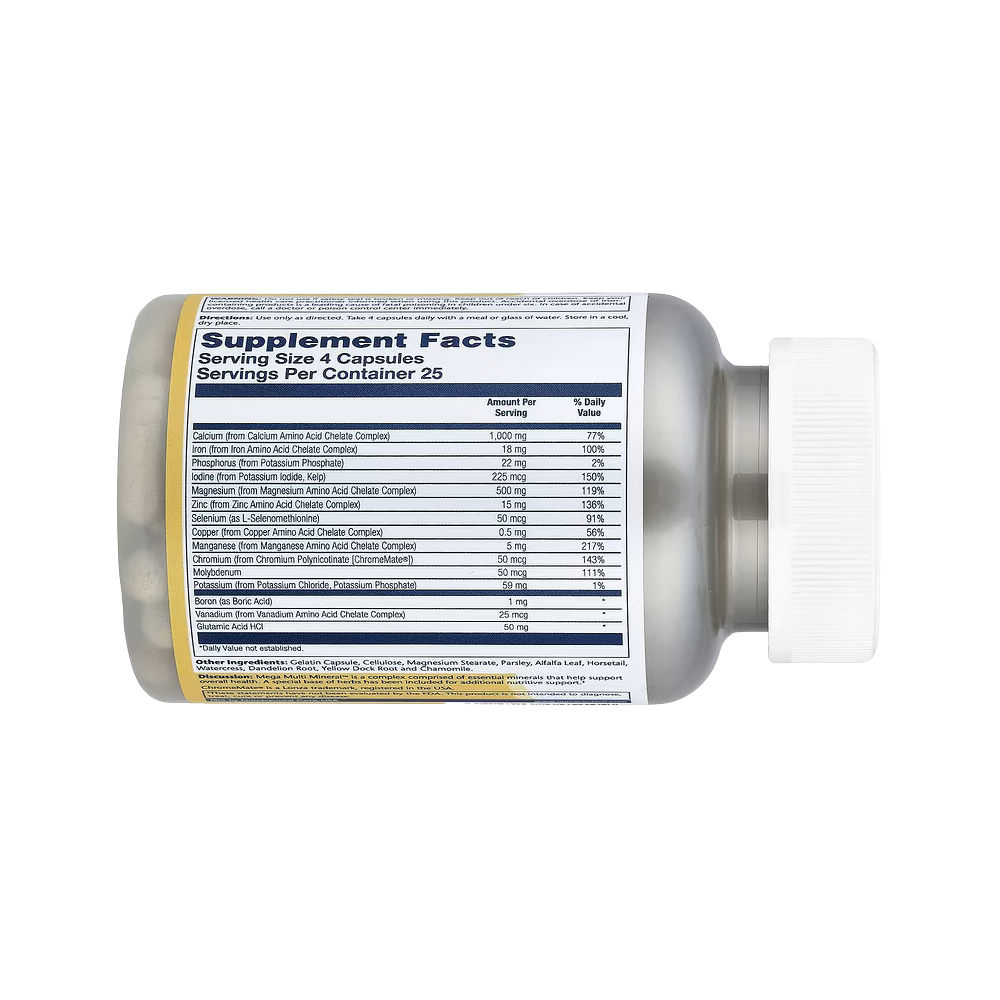 Solaray, Mega Multi Mineral™, 100 Capsules