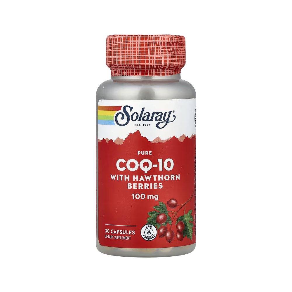 Solaray, Pure CoQ-10 With Hawthorn Berries , 30 Capsules
