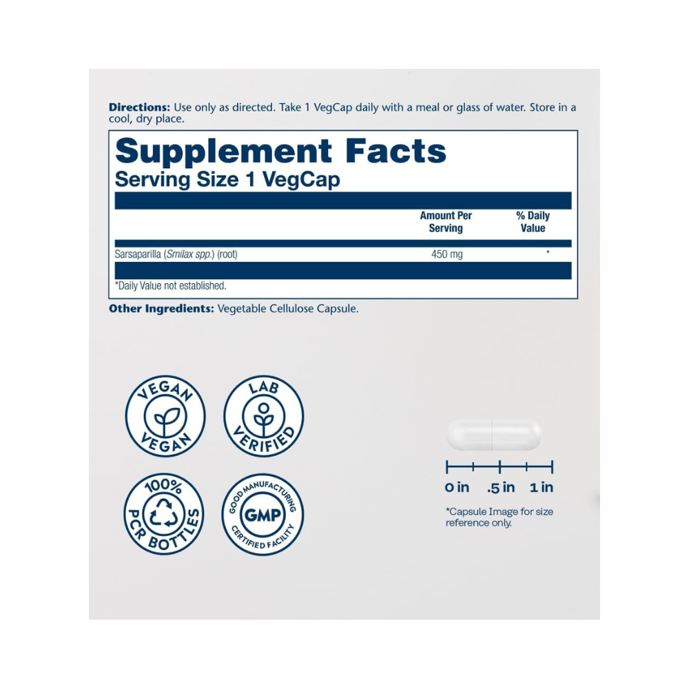 Solaray, Sarsaparilla, 100 Vegan Capsules