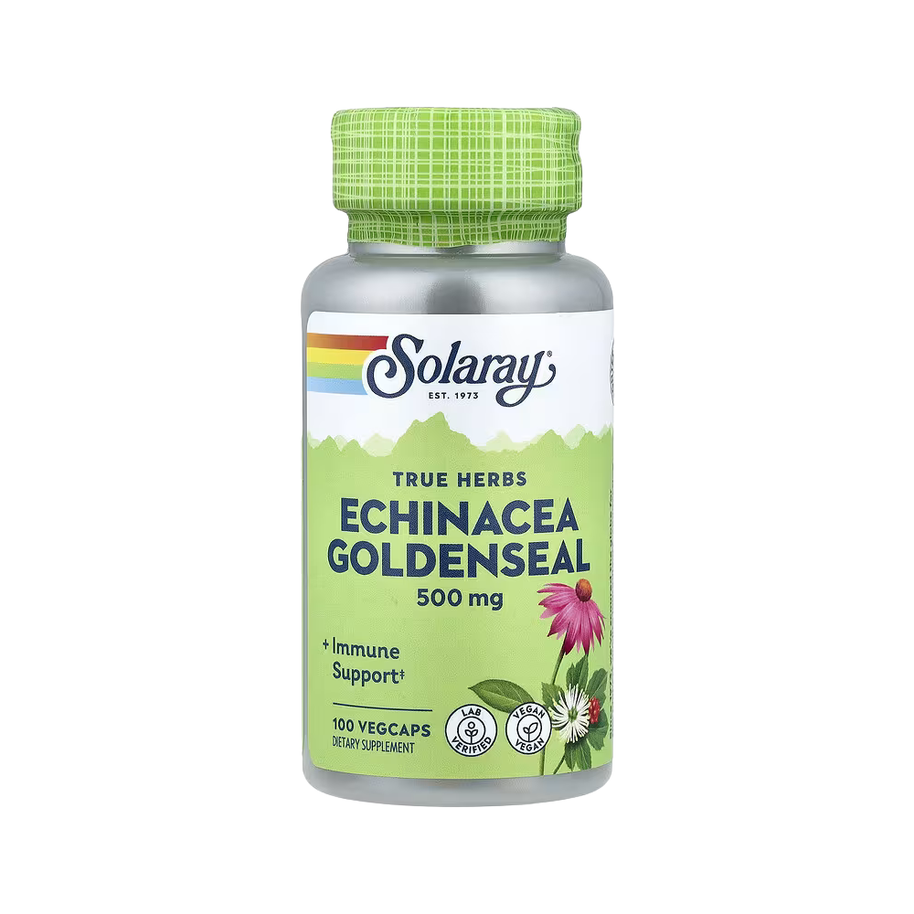 Solaray, True Herbs, Echinacea Goldenseal, 100 VegCaps