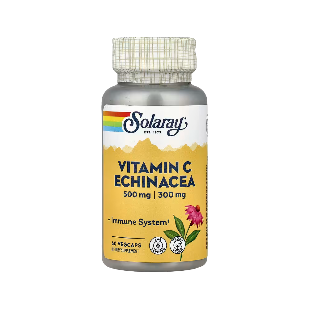 Solaray, Vitamin C, Echinacea, 60 VegCaps