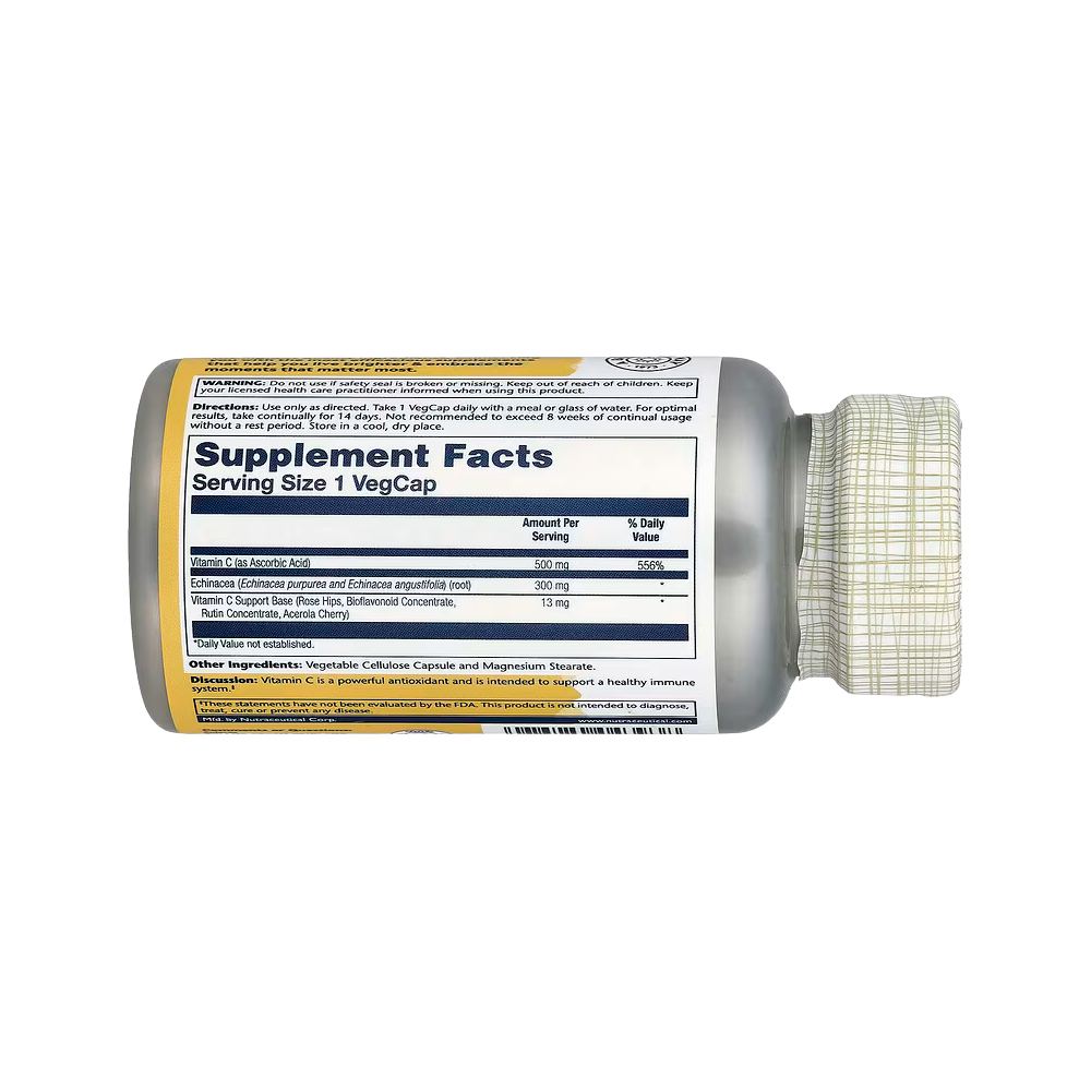 Solaray, Vitamin C, Echinacea, 60 VegCaps