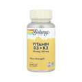 Solaray, Vitamin D3 + K2, 60 VegCaps