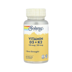 Solaray, Vitamin D3 + K2, 60 VegCaps